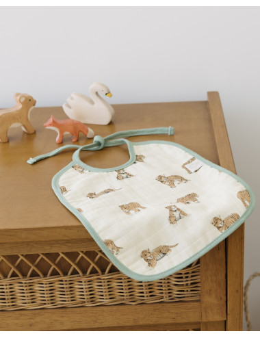 Baby Bib tiger Sage by Milinane