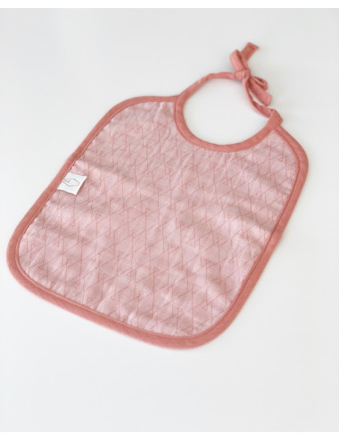 Pink bib for girl