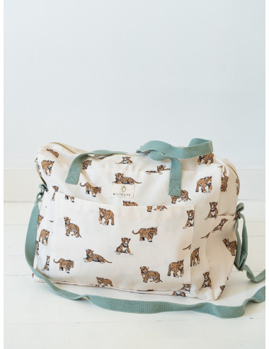 Grand sac à langer Tigre Sauge