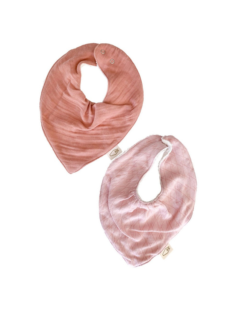 Lot de 2 Bavoirs Bandana pour fille