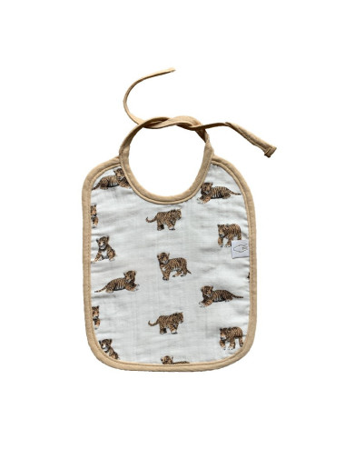 Joli bavoir au motif Tigre et Sable