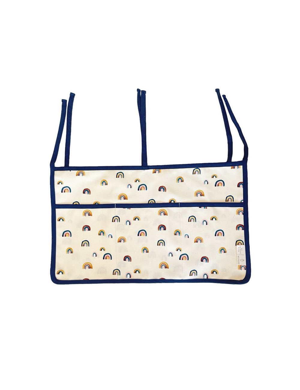 Pochette de rangement pour lit à barreaux arc en ciel
