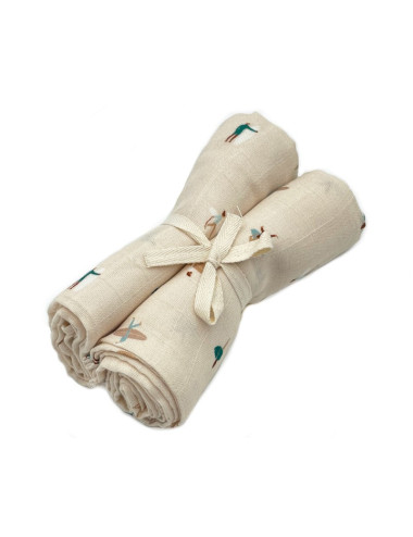 Set of  2 swaddles Waikiki...