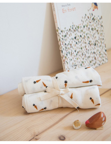Lot de 2 Langes Carrot -...