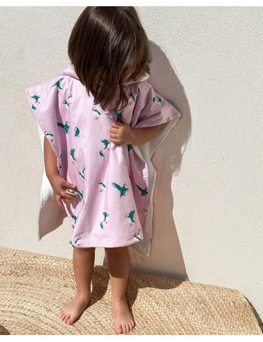 pink bath cape