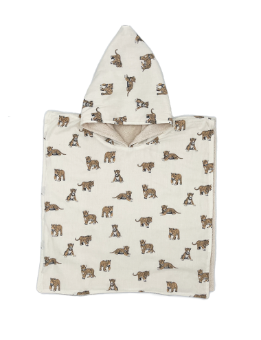 poncho de bain tigre