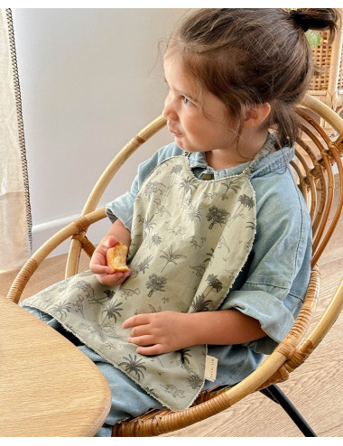 large elastic baby bib with dino print