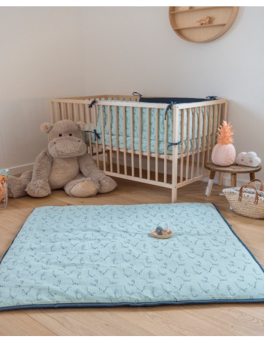 Large Awakening Carpet Lemur square Celadon Storm